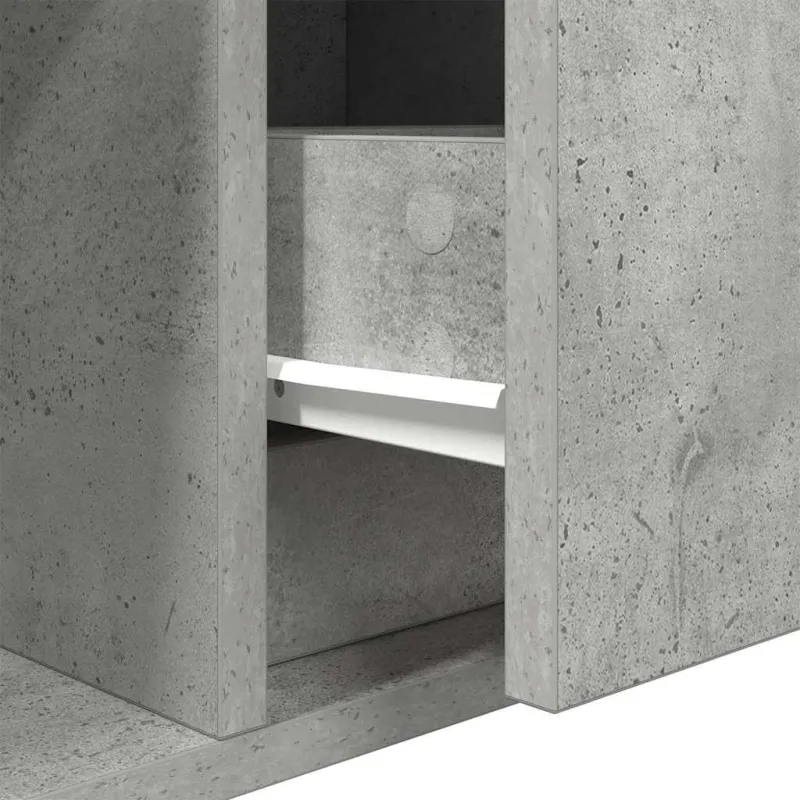 Televizoriaus spintelė, betono, 100x31x25,5cm, apdirbta mediena