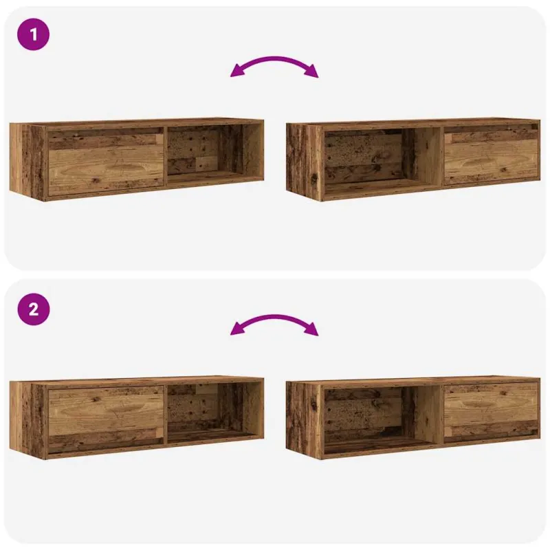 Televizoriaus spintelės, 2vnt., medienos 100x31x25,5cm, mediena