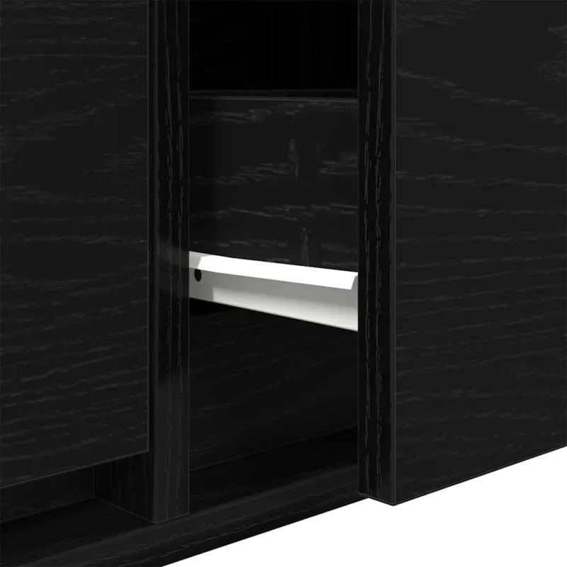 Televizoriaus spintelė juoda ąžuolo 100 x 31 x 25,5 cm