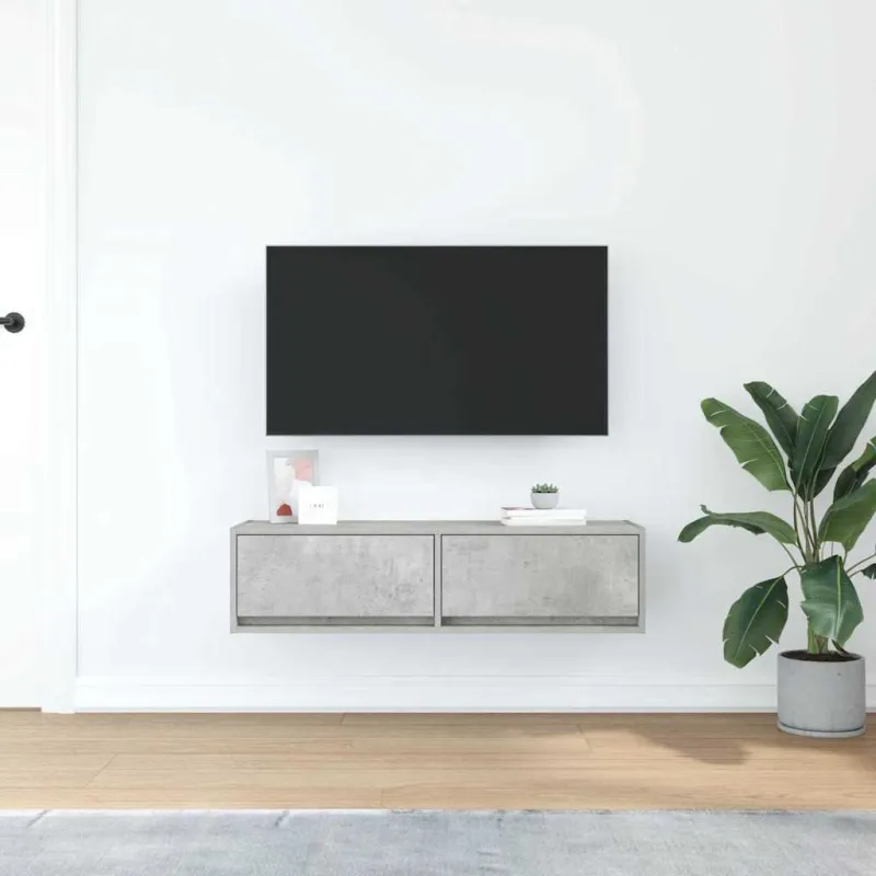 Televizoriaus spintelė Betono pilka 100 x 31 x 25,5 cm