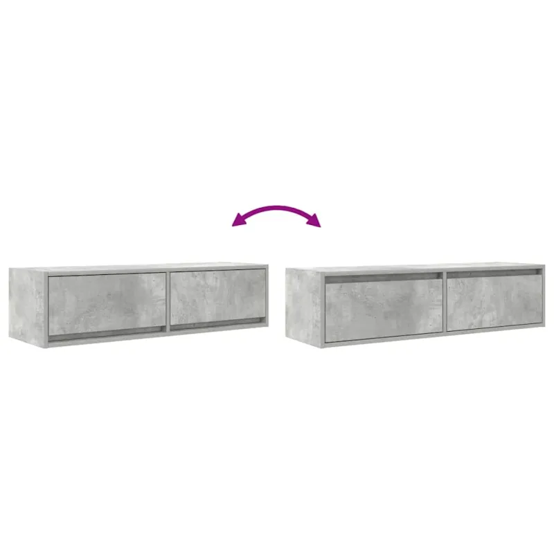 Televizoriaus spintelė Betono pilka 100 x 31 x 25,5 cm