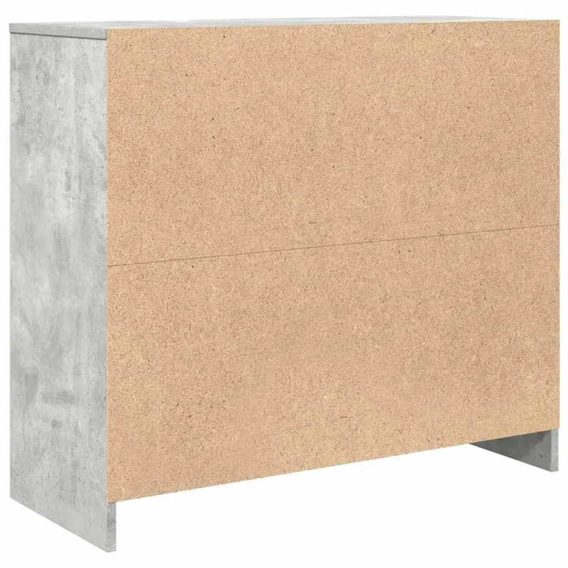 Šoninė spintelė, betono pilka, 85x34x76 cm, apdirbta mediena