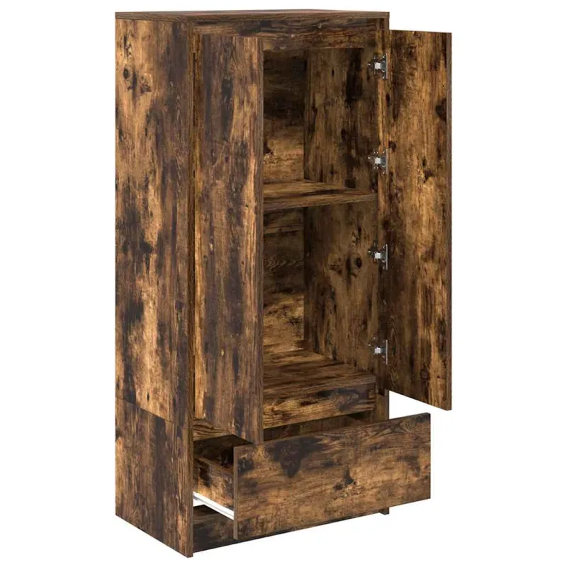 Spintelė su 2 stalčiais rūkytas ąžuolas 55,5x34x119,5cm mediena