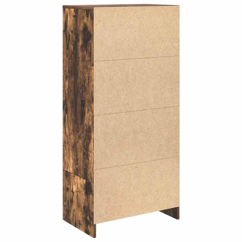 Spintelė su 2 stalčiais rūkytas ąžuolas 55,5x34x119,5cm mediena