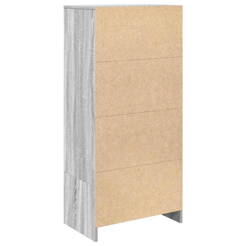 Spintelė su 2 stalčiais, pilka sonoma, 55,5x34x119,5 cm mediena