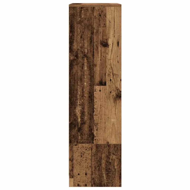 Spintelė su 2 stalčiais, sena mediena 55,5x34x119,5 cm, mediena