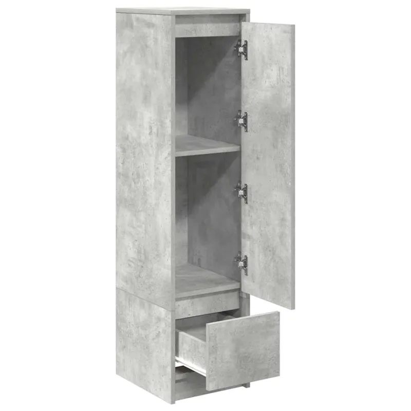 Komoda, betono pilkos spalvos 29,5x34x119,5 cm apdirbta mediena