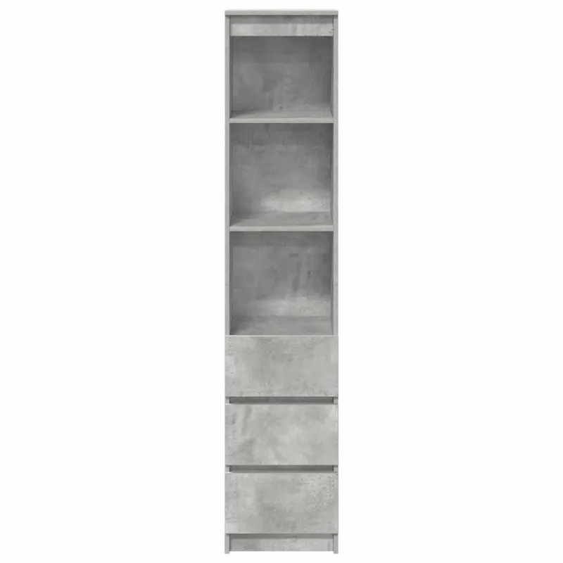 Komoda, betono pilkos spalvos, 37,5x35x180 cm apdirbta mediena