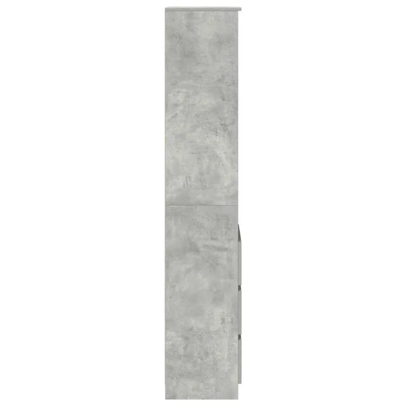 Komoda, betono pilkos spalvos, 37,5x35x180 cm apdirbta mediena