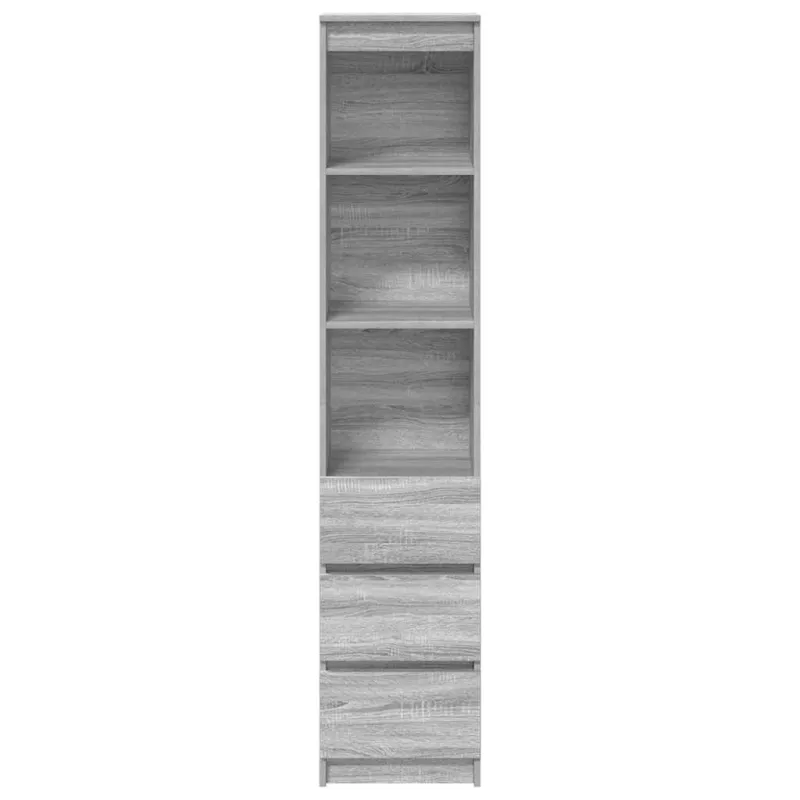 Komoda, pilkos ąžuolo spalvos, 37,5x35x180 cm apdirbta mediena