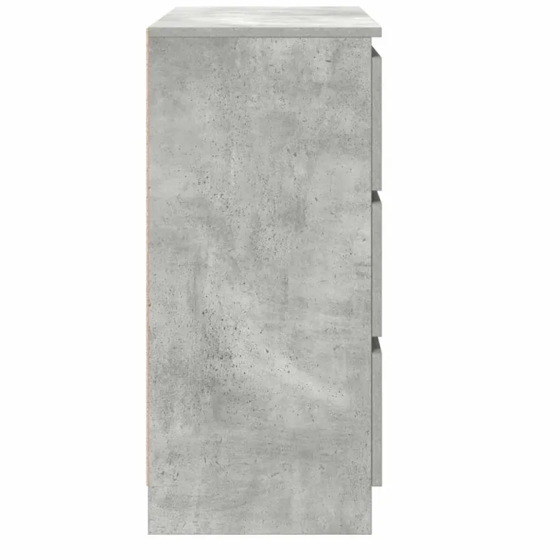 Šoninė spintelė, betono pilka, 80x35x76 cm, apdirbta mediena