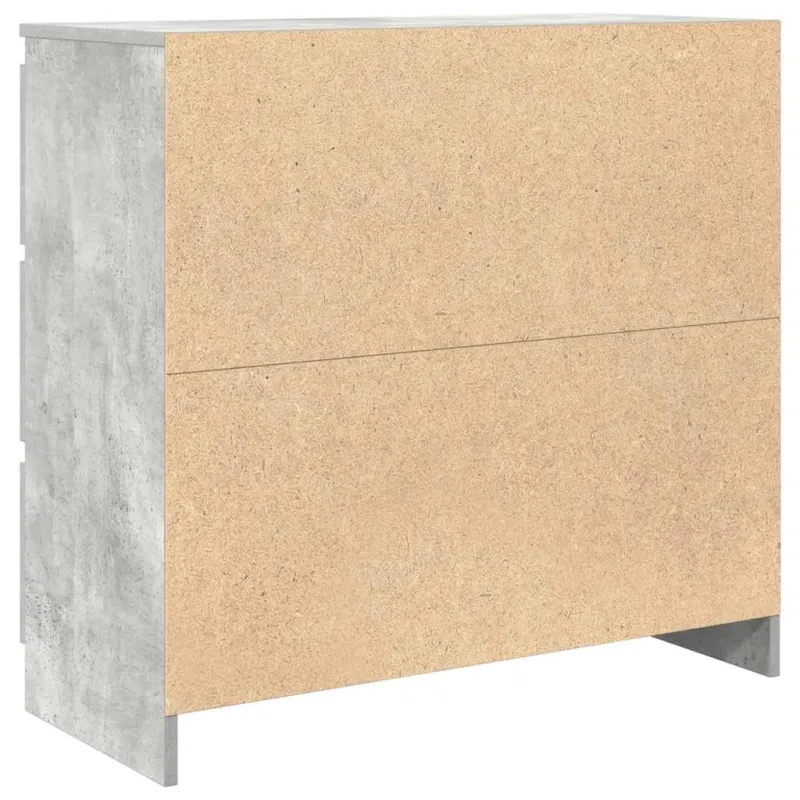 Šoninė spintelė, betono pilka, 80x35x76 cm, apdirbta mediena