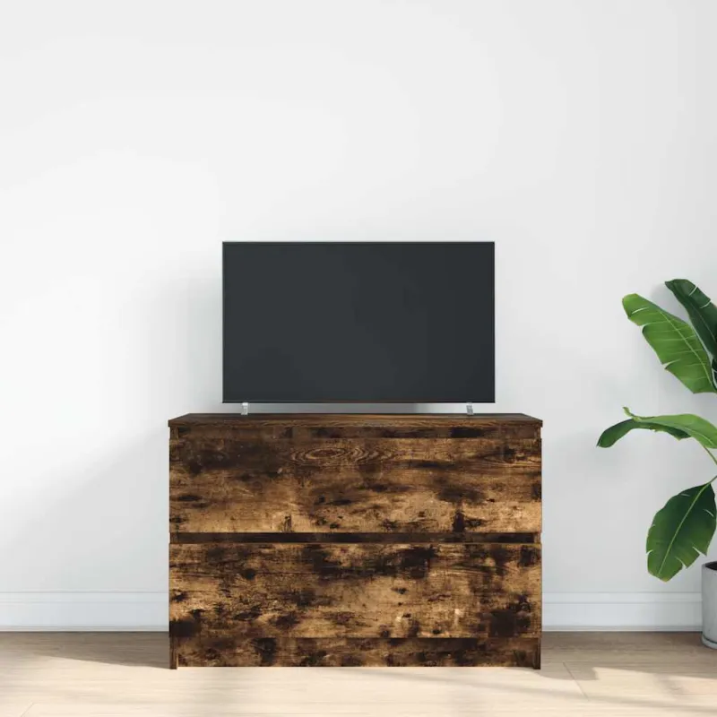 Televizoriaus spintelė, dūminio ąžuolo, 80x35x54 cm, mediena