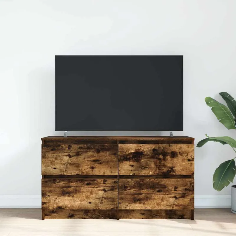 Televizoriaus spintelė, dūminio ąžuolo, 160x35x55cm, mediena