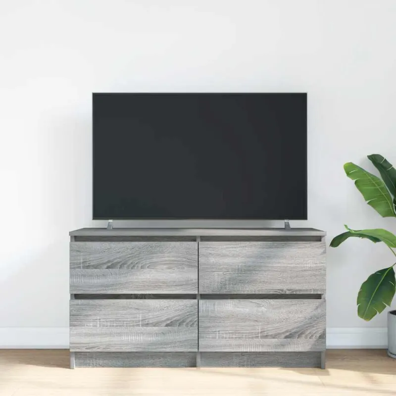 Televizoriaus spintelė, pilka ąžuolo, 100x35x55cm, mediena