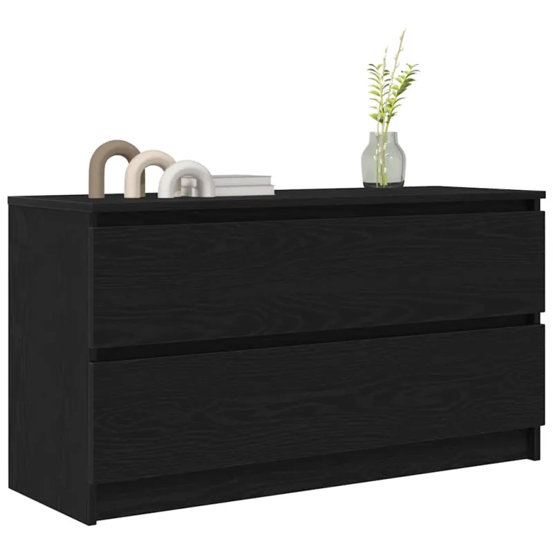 Televizoriaus spintelė, juodos spalvos, 100x35x54 cm, mediena