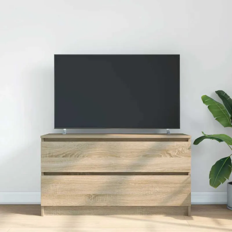 Televizoriaus spintelė, ąžuolo, 100x35x54 cm, apdirbta mediena
