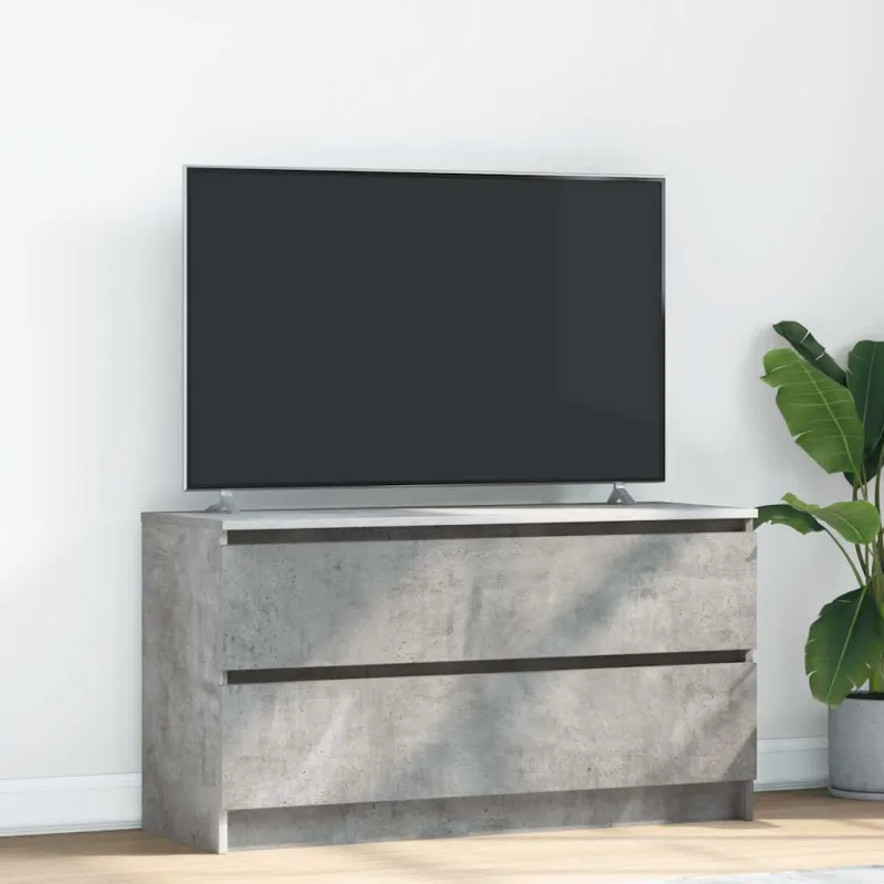 Televizoriaus spintelė, betono pilka, 100x35x54 cm, mediena
