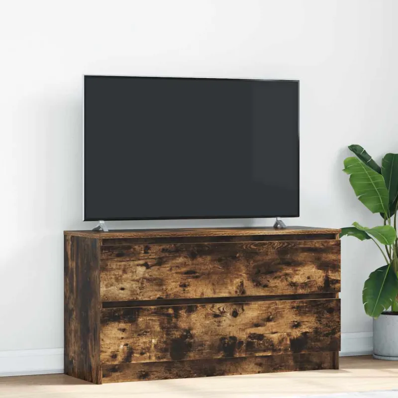 Televizoriaus spintelė, dūminio ąžuolo, 160x35x55cm, mediena