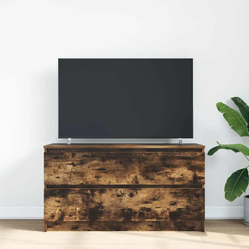 Televizoriaus spintelė, dūminio ąžuolo, 160x35x55cm, mediena