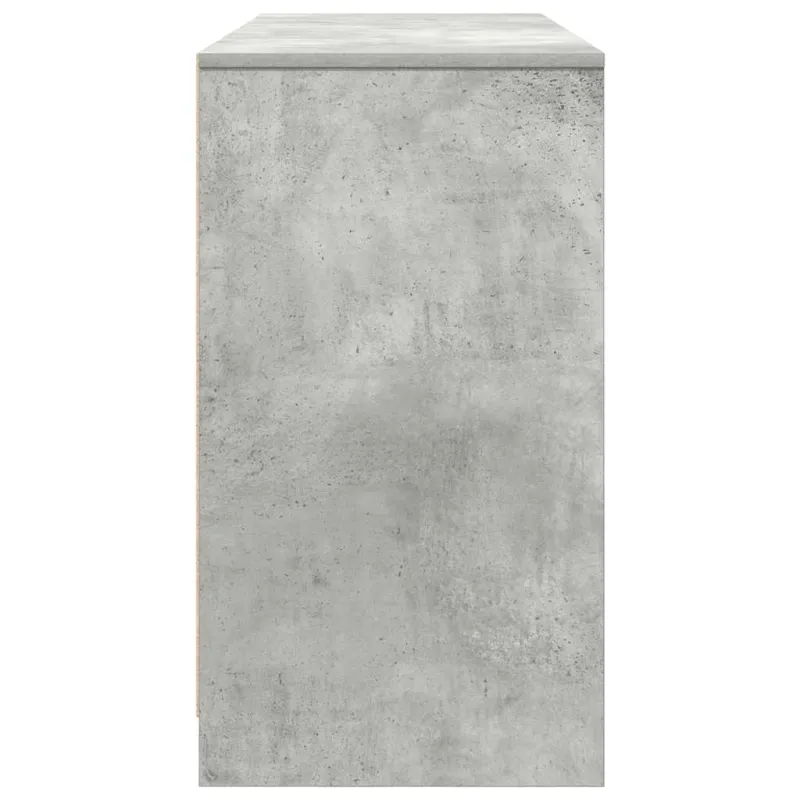 Rašomasis stalas, betono pilkas, 120x42x76 cm, apdirbta mediena