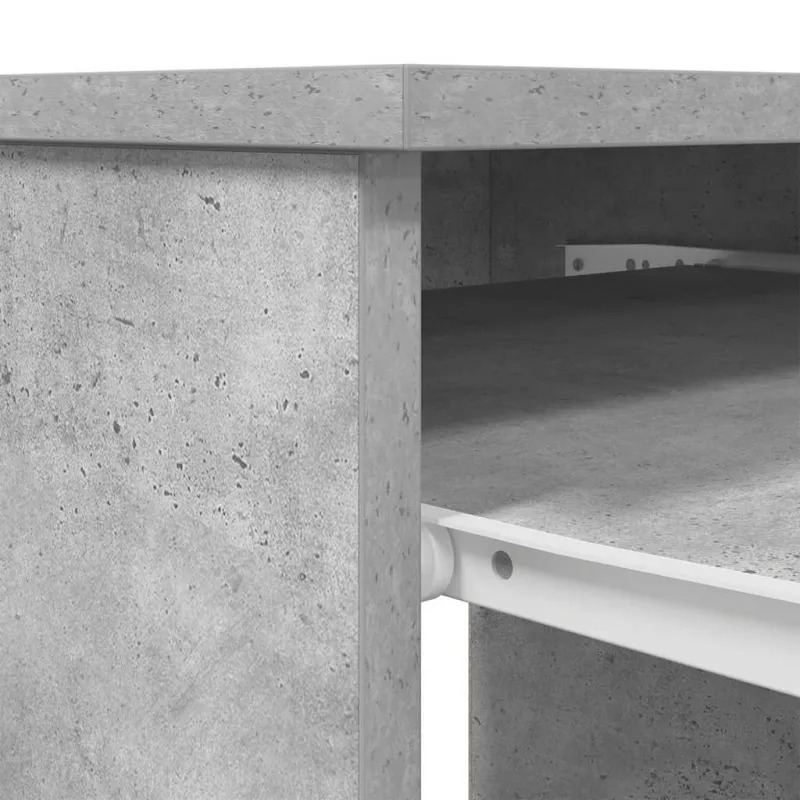 Rašomasis stalas, betono pilkos, 86x49x76 cm, apdirbta mediena