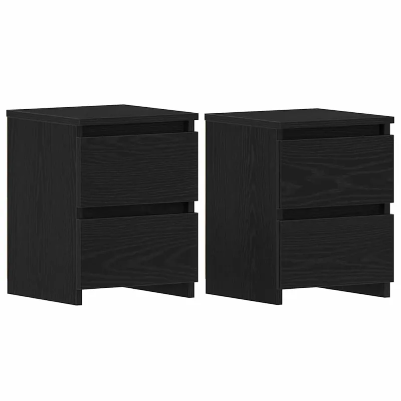 Šalia lovos spintelė 2 pcs Juodas ąžuolas 30 x 30 x 40 cm