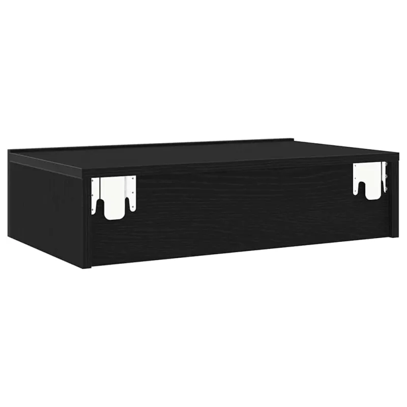 TV spintelė su LED lemputėmis, juodo ąžuolo spalvos, 60x35x15,5 cm