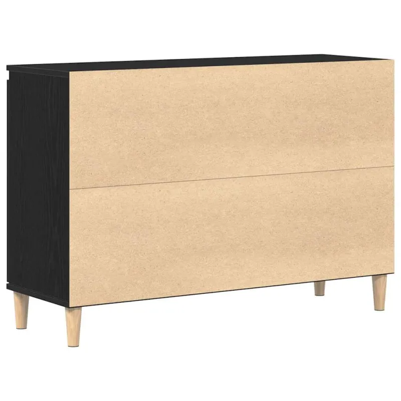 Kabalas su stalčių Juoda 102 x 35 x 60 cm Apdirbta mediena