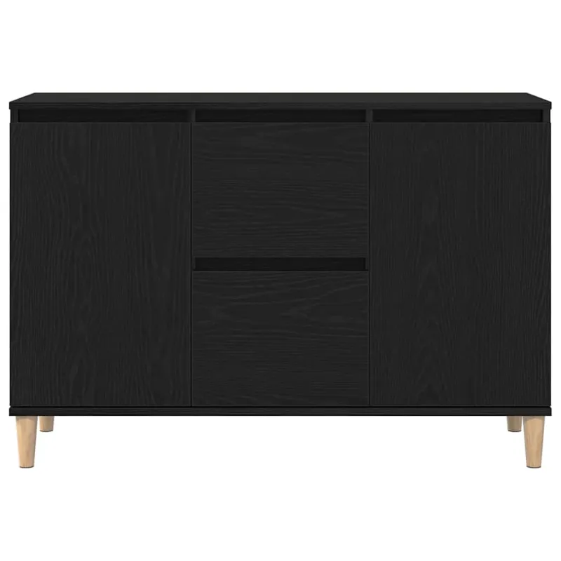 Kabalas su stalčių Juoda 102 x 35 x 60 cm Apdirbta mediena