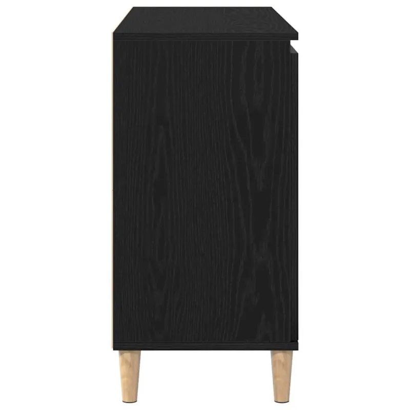 Kabalas su stalčių Juoda 102 x 35 x 60 cm Apdirbta mediena