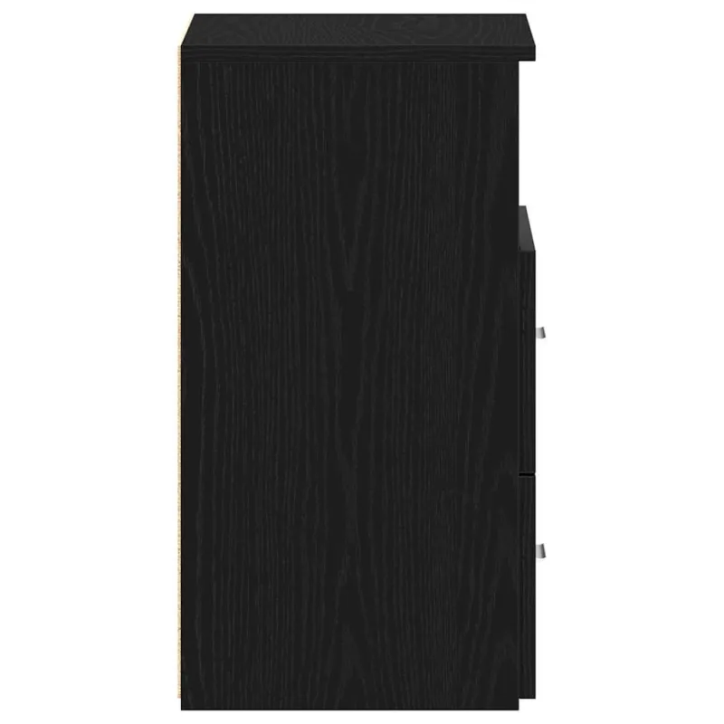Naktinis staliukas 2 pcs Juodas ąžuolas 50 x 32 x 60 cm