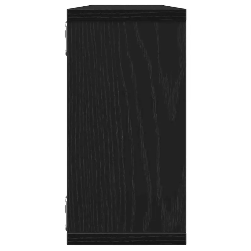 Wall Cube lentynos 4 vnt Juodas ąžuolas 100x15x30 cm