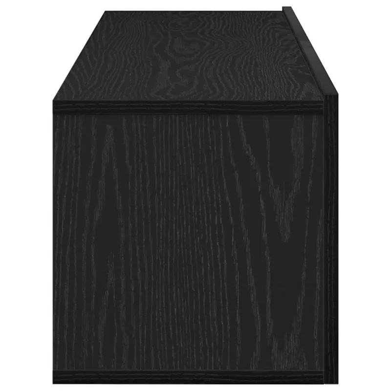 Televizoriaus spintelė 2 pcs Juoda 100 x 30 x 30 cm