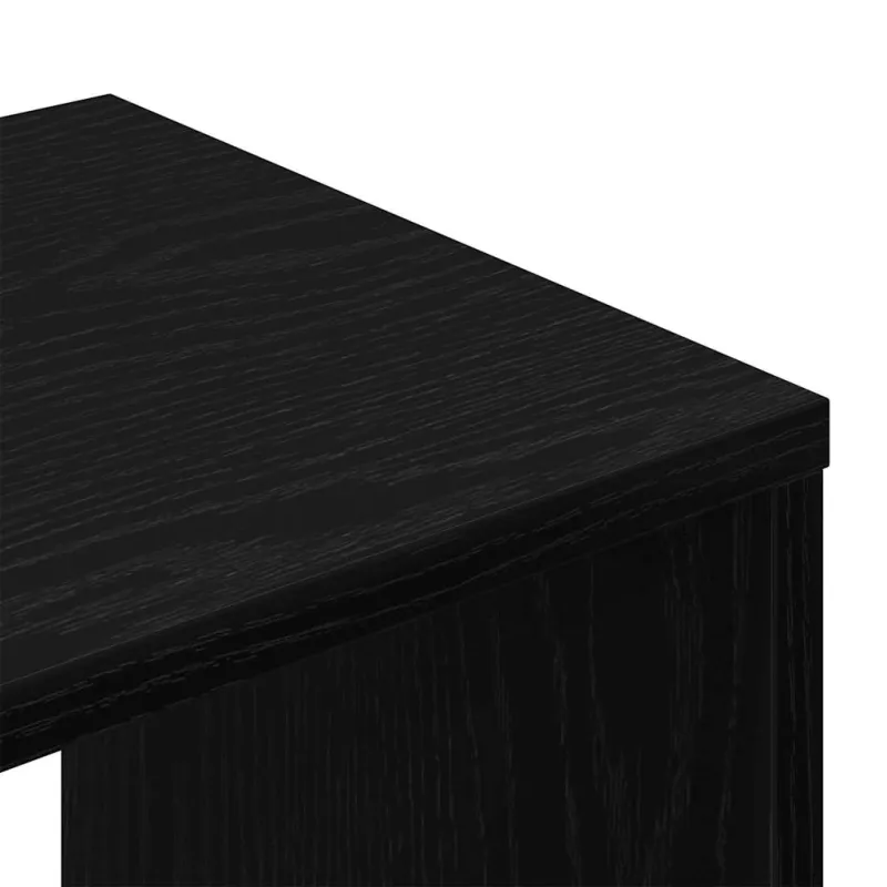 Televizoriaus spintelė 2 pcs Juoda 100 x 30 x 30 cm