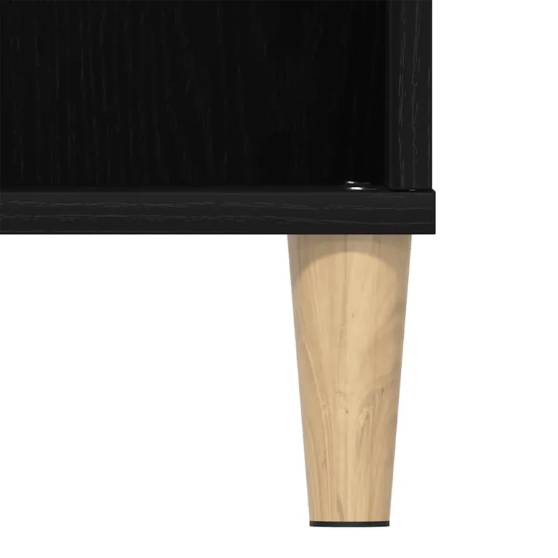 Kriauklės spintelė, juodo ąžuolo spalvos, 80x33x60cm, inžinerinė mediena