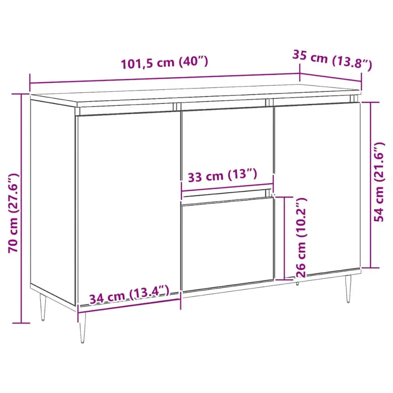 Kabalas Senas medis 101,5 x 35 x 70 cm Apdirbta mediena