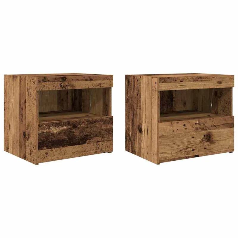 Šalia lovos spintelė 2 pcs Senas medis 50 x 40 x 45 cm