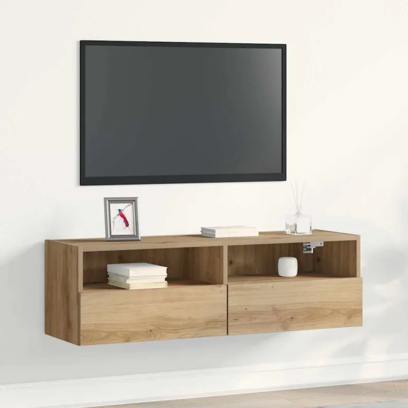 TV sieninė spintelė artisano ąžuolo 100 x 30 x 30 cm