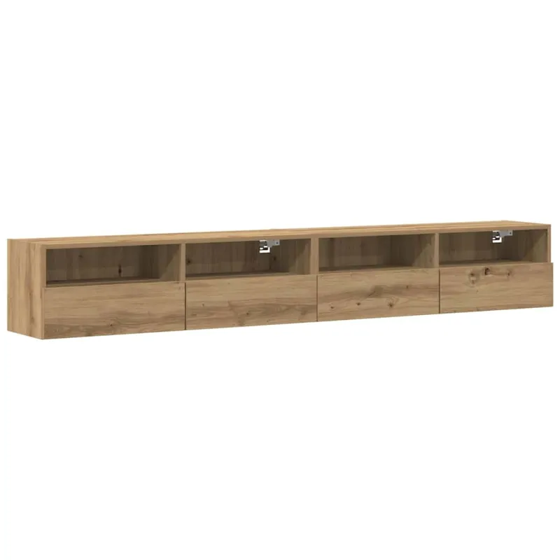 TV sieninė spintelė 2 pcs artisano ąžuolo 100 x 30 x 30 cm