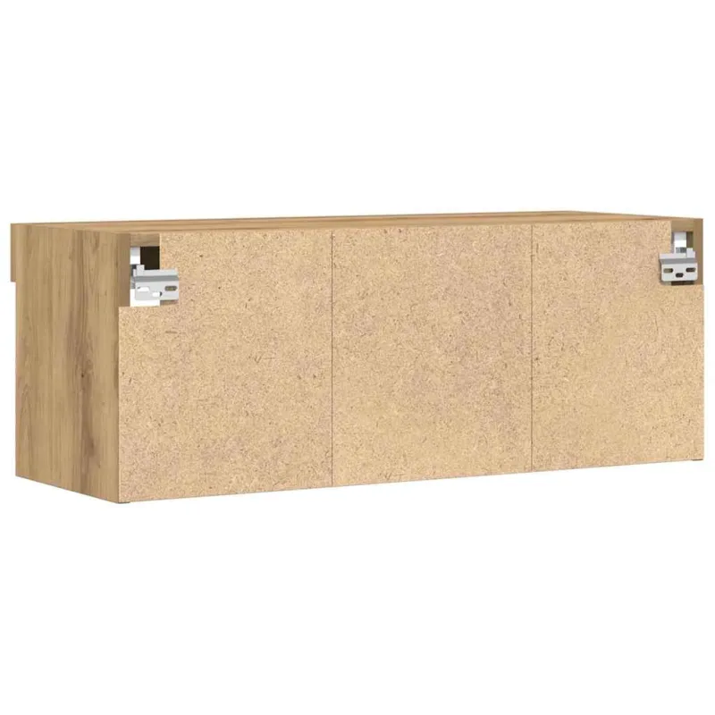 TV spintelių komplektas su LED artisano ąžuolo 80 x 30 x 30 cm