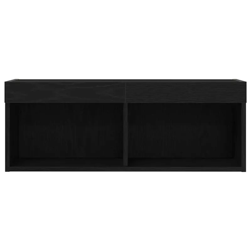 TV spintelių komplektas 2 pcs juoda ąžuolo 80 x 30 x 30 cm