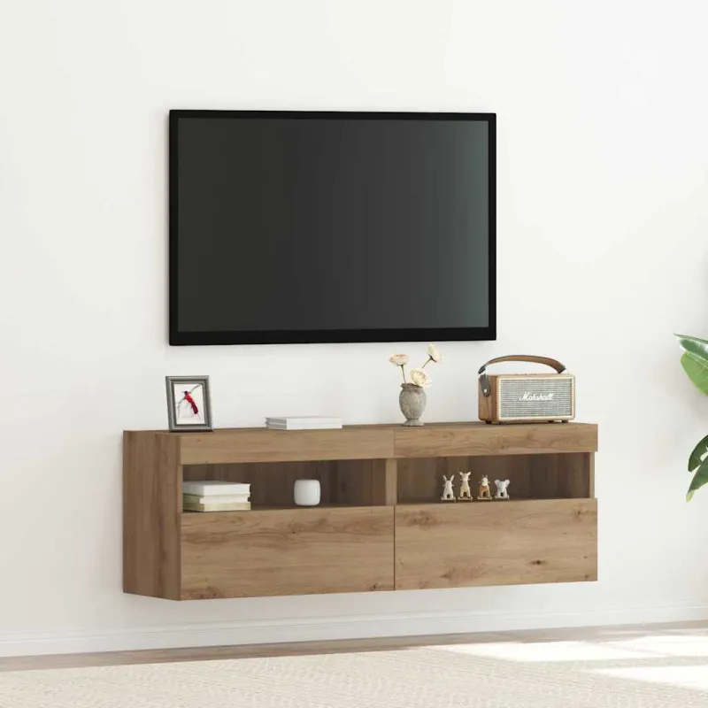 TV sieninė spintelė 2 pcs artisano ąžuolo 60 x 30 x 40 cm