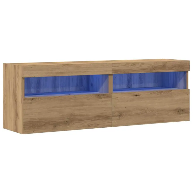 TV sieninė spintelė 2 pcs artisano ąžuolo 60 x 30 x 40 cm