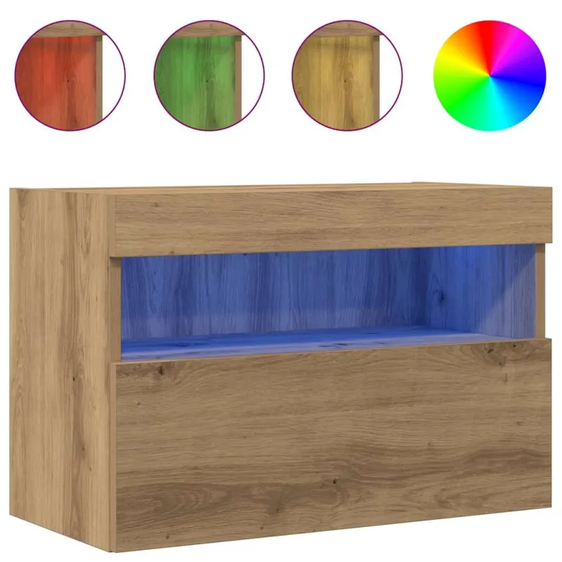 TV sieninė spintelė 2 pcs artisano ąžuolo 60 x 30 x 40 cm