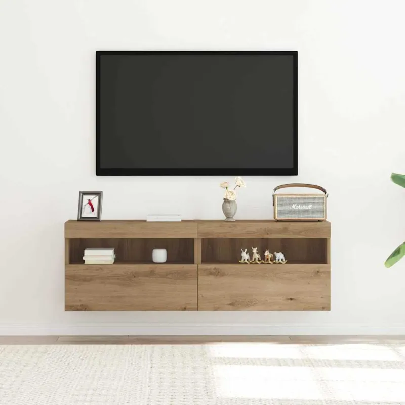 TV sieninė spintelė 2 pcs artisano ąžuolo 60 x 30 x 40 cm
