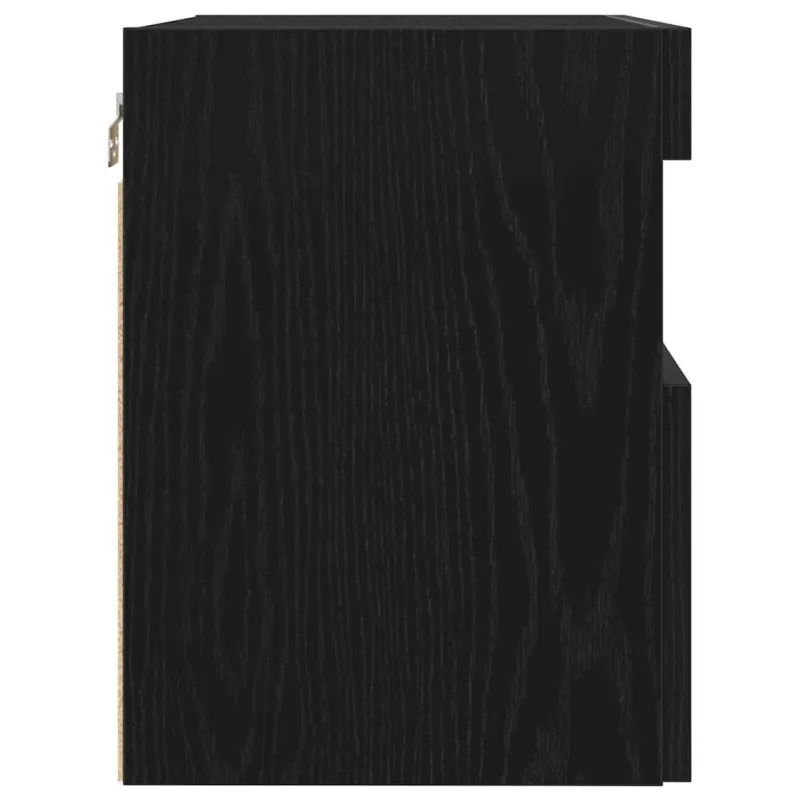 TV sieninė spintelė su LED juoda ąžuolo 60 x 30 x 40 cm