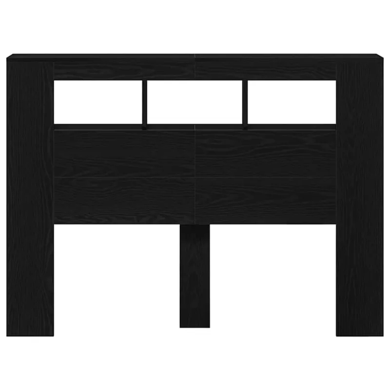 LED galvūgalis su lentyna Juodas ąžuolas 140 x 18,5 x 103,5 cm
