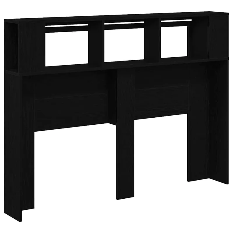 LED galvūgalis su lentyna Juodas ąžuolas 140 x 18,5 x 103,5 cm