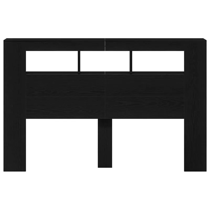 LED galvūgalis su lentyna Juodas ąžuolas 160 x 18,5 x 103,5 cm